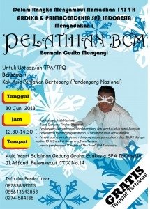 Pelatihan BCM bersama Kak Aris “Pahlawan Bertopeng”